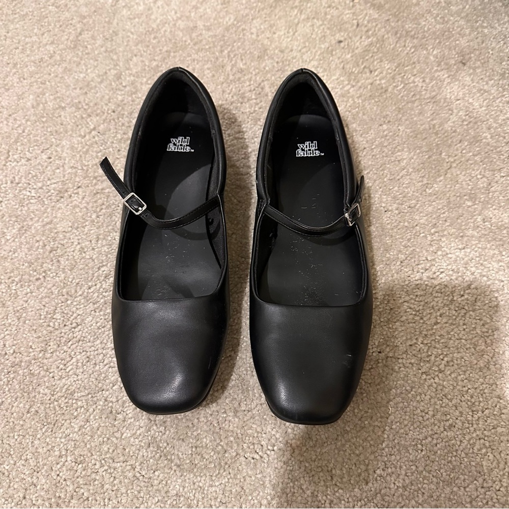 wild fable Black Mary Jane Square-Toe Flats